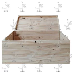 Baul recto de un metro fabricado en madera de pino macizo por JS Fabrica de muebles fabrica y carpinteria en san fernando