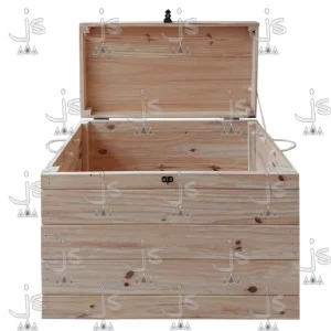 Baul recto de 60 centímetros fabricado en madera de pino macizo por JS Fabrica de muebles fabrica y carpinteria en san fernando