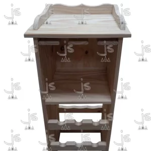 Bodega copera con capacidad para 9 vinos fabricada en pino macizo por js fabrica de muebles y carpinteria en san fernando