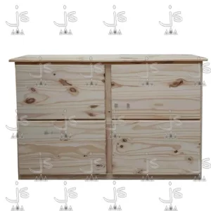 Botinero eco de 4 estantes fabricada en pino macizo por js fabrica de muebles y carpinteria en san fernando
