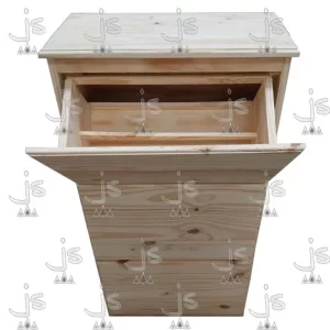 Botinero eco de 3 estantes fabricada en pino macizo por js fabrica de muebles y carpinteria en san fernando