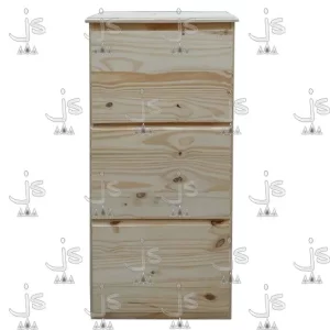 Botinero eco de 3 estantes fabricada en pino macizo por js fabrica de muebles y carpinteria en san fernando