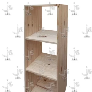 cubo x3 fabricado en madera de pino por js muebles fabrica de muebles y carpinteria mayorista y minorista en san fernando