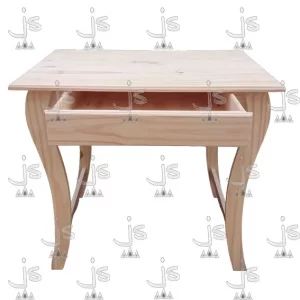 mesa de arrime de 80 centimetros de ancho con cajon fabricado en madera de pino por js muebles fabrica de muebles y carpinteria mayorista y minorista en san fernando