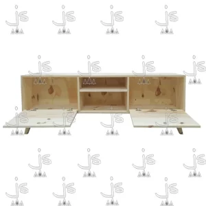 Mesa LCD retro con 2 cajones y 2 estantes fabricada en madera de pino por js muebles fabrica de muebles y carpinteria mayorista y minorista en san fernando