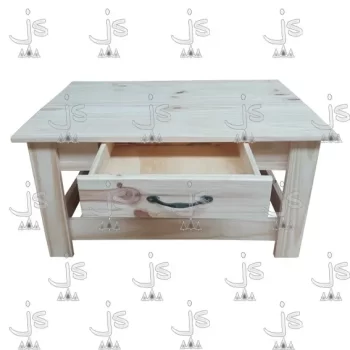 mesa ratona de campo de 80 cm de ancho con un cajon y estante fabricado por js muebles fabrica de muebles y carpinteria mayorista y minorista en san fernando