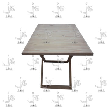 Mesa Plegable cuadrada 60×80 de dos patas hecho de madera de pino. Fabricado por JS. Fábrica de muebles.