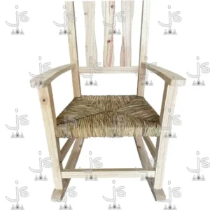 sillón mecedor de junco realizado por js fabrica de muebles