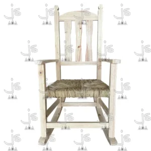 sillón mecedor de junco realizado por js fabrica de muebles