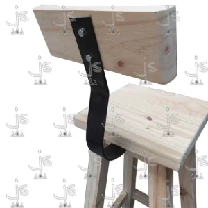 taburete cuadrado con respaldo de hierro fabricado en madera de pino por js muebles fabrica de muebles y carpinteria mayorista y minorista en san fernando