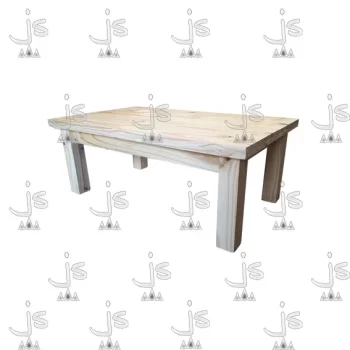 mesa ratona de pino maciza, eco para 3 x 3 realizada por js fabrica de muebles