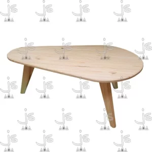 mesa ratona de pino maciza, lagrima estilo retro realizada por js fabrica de muebles