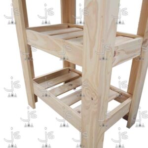 mesa quesera de 60 cm de ancho con un cajon y 2 estantes fabricado por js muebles fabrica de muebles y carpinteria mayorista y minorista en san fernando