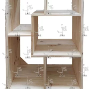 biblioteca cubo de 60 centimetros fabricada en madera de pino macizo por JS Fabrica de muebles fabrica y carpinteria en san fernando