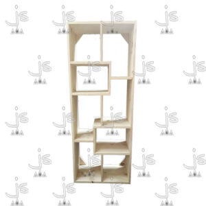 Biblioteca Cubo de 0,60 con ocho estantes hecho de madera de pino. Fabricado por JS. Fábrica de muebles.
