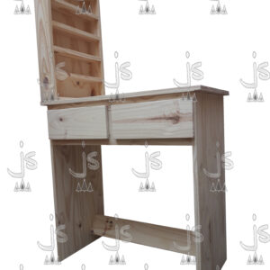 Esmaltero de cinco estantes para escritorios hecho de madera de pino. Fabricado por JS. Fábrica de muebles.
