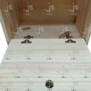 Mesa de luz retro con cajon y puerta fabricada en madera de pino por js muebles fabrica de muebles y carpinteria mayorista y minorista en san fernando