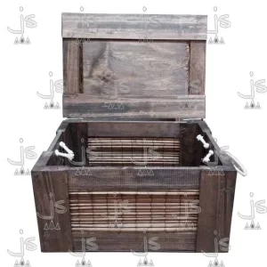 cajon con tapa de junco fabricado por js fabrica de muebles y carpinteria en san fernando