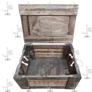 cajon con tapa de junco fabricado por js fabrica de muebles y carpinteria en san fernando
