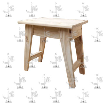 Banqueta patas retro hecha de madera de pino. Fabricado por JS. Fábrica de muebles.