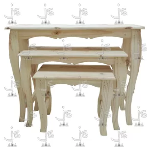 Mesas de arrime candy fabricadas en madera de pino por js muebles fabrica de muebles y carpinteria mayorista y minorista en san fernando