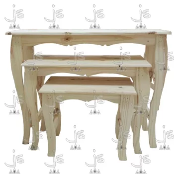 Mesas de arrime candy fabricadas en madera de pino por js muebles fabrica de muebles y carpinteria mayorista y minorista en san fernando