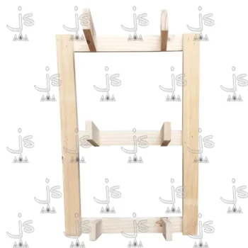 Perchero Pared Escandinavo vertical con seis perchas hecho de madera de pino. Fabricado por JS. Fábrica de muebles.