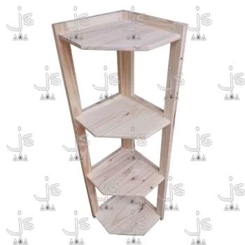 esquinero hexagonal chico fabricado en madera de pino por js muebles fabrica de muebles y carpinteria mayorista y minorista en san fernando