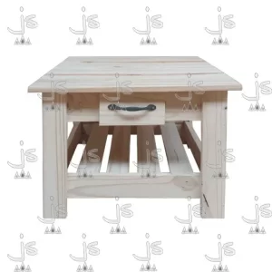 mesa ratona de campo de 60 cm de ancho con un cajon y estante fabricado por js muebles fabrica de muebles y carpinteria mayorista y minorista en san fernando