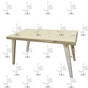 Mesa retro de 160cm fabricada en madera de pino macizo por JS Fabrica de muebles fabrica y carpinteria en san fernando