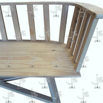 Sillon Gervasoni Doble de cuatro patas hecho de madera de pino. Fabricado por JS. Fábrica de muebles.