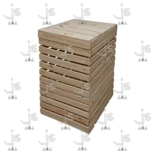 guarda ropa de flejes de madera de pino macizo realizado por js fabrica de muebles, ubicada en san fernando