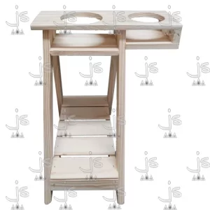 Mesa matera con estante fabricada en madera de pino macizo por JS Fabrica de muebles fabrica y carpinteria en san fernando