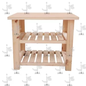 mesa quesera de 80 cm de ancho con 2 estantes fabricado por js muebles fabrica de muebles y carpinteria mayorista y minorista en san fernando