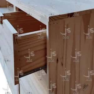 rack industrial de 10 cajones echo en madera de pino fabricado por js muebles diseños en pino