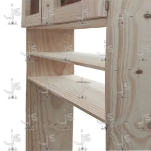 Estante de baño con puerta fabricado en madera de pino por JS Diseños en pino