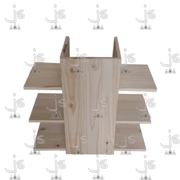 Organizador de baño con puerta fabricado en madera de pino por JS Diseños en pino