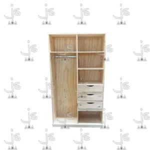 Placard Vestidor 1 Metro. Fabricada en Pino Macizo por JS Fabrica de Muebles Ubicado en San Fernando