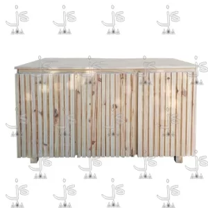 Bahiut Varillado de 3 puertas fabricado en madera de pino macizo por js fabrica de muebles carpinteria en san fernando