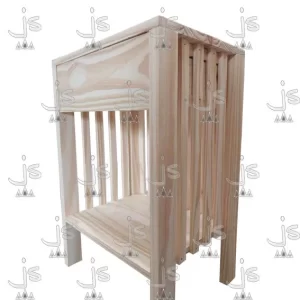 mesa de luz varillada con cajon y estante fabricadas en madera de pino por js muebles fabrica de muebles y carpinteria mayorista y minorista en san fernando