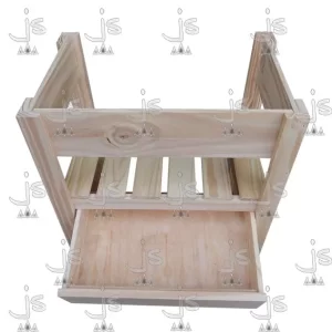Vanitory sin bacha de 60 cm de ancho con cajon medio fabricado en madera de pino macizo por JS Fabrica de muebles fabrica y carpinteria en san fernando