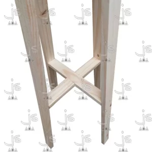 Lampara de pie reforzada sin pintar fabricada en madera de pino por js muebles fabrica de muebles y carpinteria mayorista y minorista en san fernando