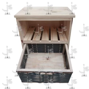 Ordenador organizador varillado de un canasto fabricado en madera de pino por js muebles fabrica de muebles y carpinteria mayorista y minorista en san fernando