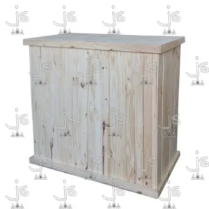 Mostrador varillado recto de 120 de pino fabricado por js fabrica de muebles y carpinteria mayorista y minorista en san fernando