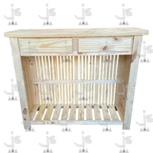 Desayunador varillado 120 Fabricado en Pino Macizo por JS Fabrica de Muebles Ubicado en San Fernando