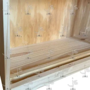 Rack LCD puerta corrediza 120x30x60 Fabricado en Pino Macizo por JS Fabrica de Muebles Ubicado en San Fernando