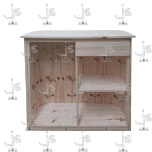 Mostrador varillado para candy de pino fabricado por js fabrica de muebles y carpintería mayorista y minorista en san fernando