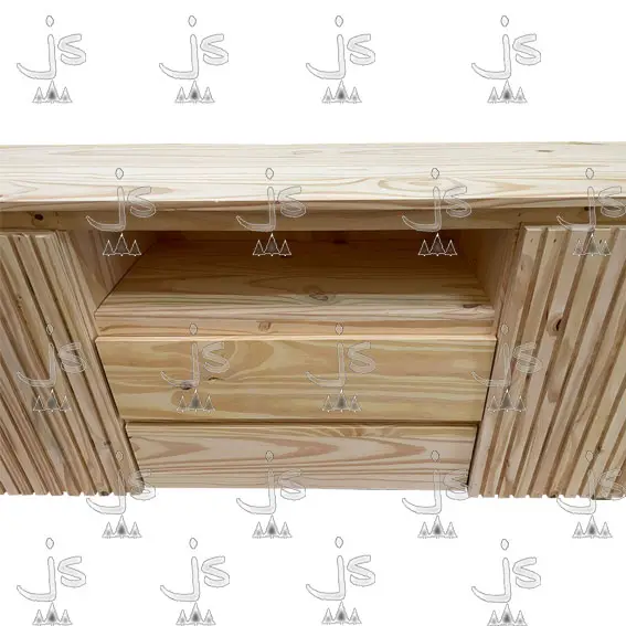 Bahiut Rack Varillado 2 puertas y 2 cajones de 160 de pino fabricado por js fabrica de muebles y carpintería mayorista y minorista en san fernando