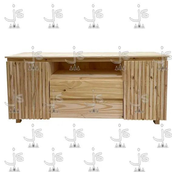 Bahiut Rack Varillado 2 puertas y 2 cajones de 160 de pino fabricado por js fabrica de muebles y carpintería mayorista y minorista en san fernando