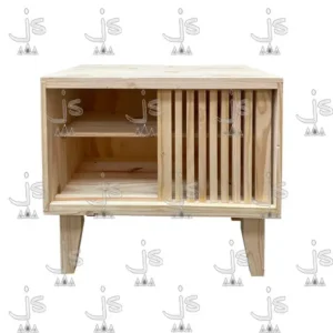 Rack LCD 080 puerta corrediza 080x40x75 Fabricado en Pino Macizo por JS Fabrica de Muebles Ubicado en San Fernando